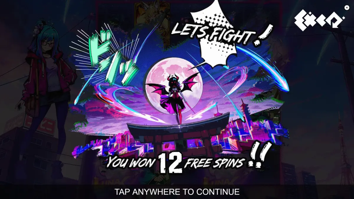 หน้าจอเกมสล็อต Luna X บนสมาร์ทโฟน