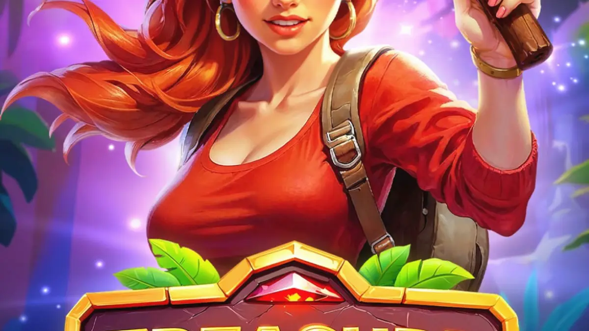 หน้าจอเกมสล็อต Treasure Explorer พร้อมตัวละคร Laura Loot และธีมป่าแอซเท็ก
